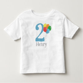 Ballon Birthday Shirt med åldern för barn T