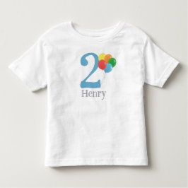 Ballon Birthday Shirt med åldern för barn T Shirt