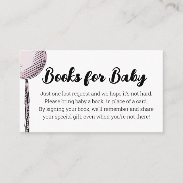 Ballon Bokar för Baby-höljeskort Tilläggskort (Framsida)