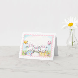Ballon Bunny Birthday Card Kort