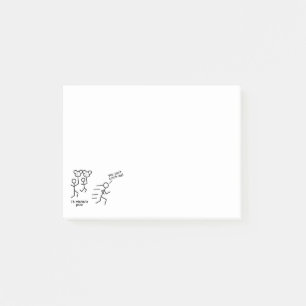 Ballon Dam-anteckningar Post-it Block