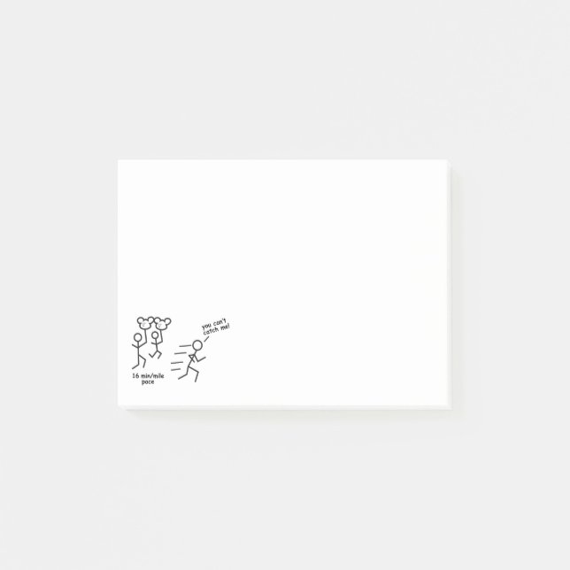 Ballon Dam-anteckningar Post-it Block (Framsida)