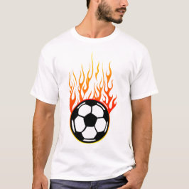 ballon football flamme feu flame logo 3110_A T Shirt