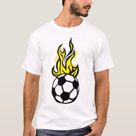 ballon football soccer flamme fire flame cartoon d t shirt