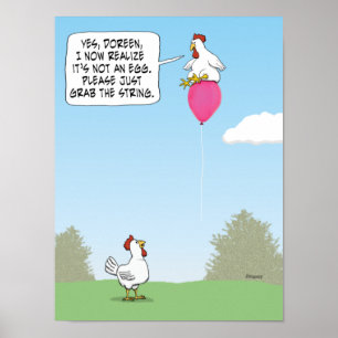 Ballon för ägg för Lubbig Chicken Mistakes Poster