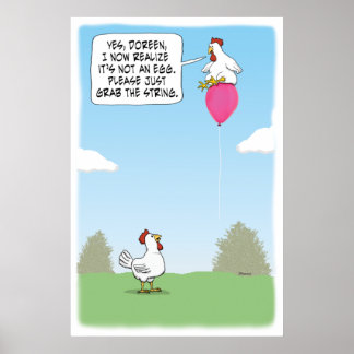 Ballon för ägg för Lubbig Chicken Mistakes Poster