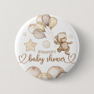 Ballon för nalle Baby Bear Baby Shower Knapp