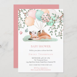 Ballon för Rosa av spjälpfoxar Inbjudningar