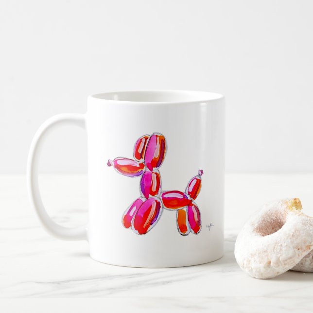 Ballon Hund Kaffemugg (Med munk)
