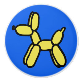Ballon Hund keramiska knop Knopp