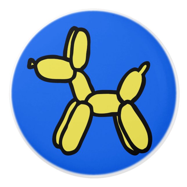 Ballon Hund keramiska knop Knopp (Framsidan)