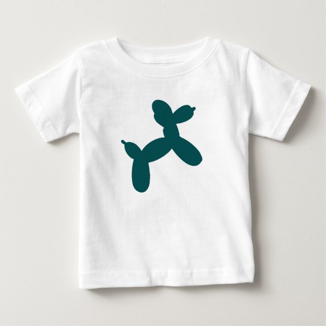 Ballon Hund Romper, Teal Tee (Framsida)