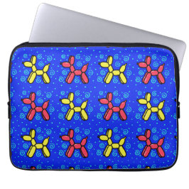 Ballon Hundar med Polka dots/Swirls Laptop sleeve
