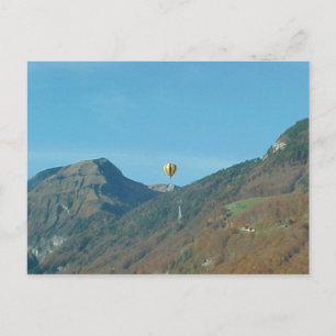 Ballon över bergen vykort