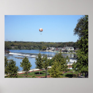 Ballon över Boathouse Row Poster