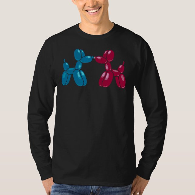 Ballon Pudel skulptur T Shirt (Framsida)