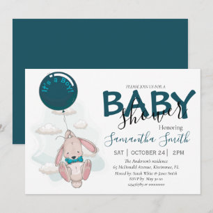 Ballon Rabbit Boy Shower-meddelande Meddelande