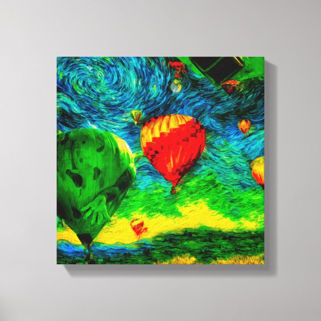 Ballon Tävling i det spektakulära himmel Canvastryck (Framsida)