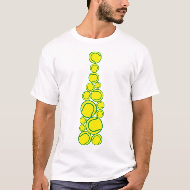 ballon tennis forme bouteille 404 t shirt (Framsida)