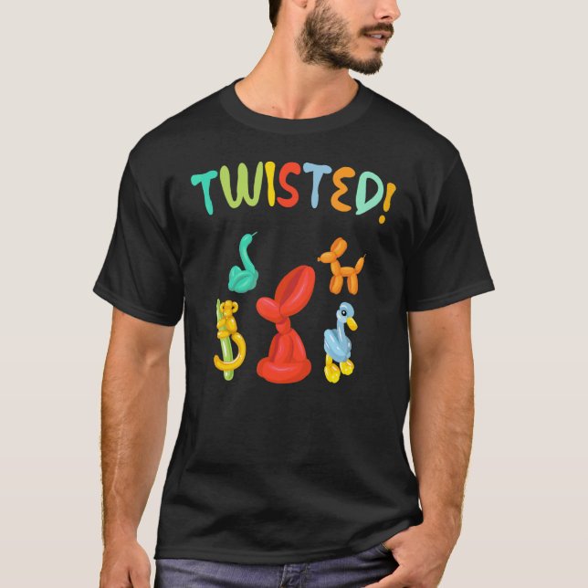 Ballon Twisting Balloon Modeling Ballon Twister T Shirt (Framsida)