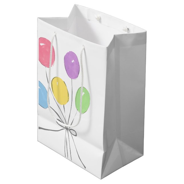 Ballon Watercolor Art Celebrate får bra födelsedag (Framsidan Vinklad)