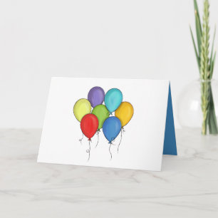 Ballon Watercolor Personlig Lycklig Roligt Kort
