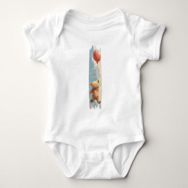Ballonbjörnens journey Brushstroke T Shirt (Framsida)