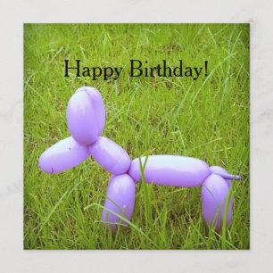 Ballonens Hund-födelsedagskort (med kuvert) Kort