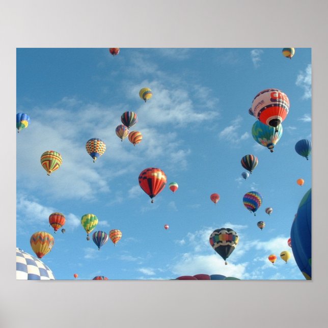 Ballonfiesta på morgonen poster (Framsidan)