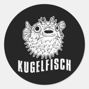 Ballonfiskdjur akvarier Oceaner puffar fisk Runt Klistermärke