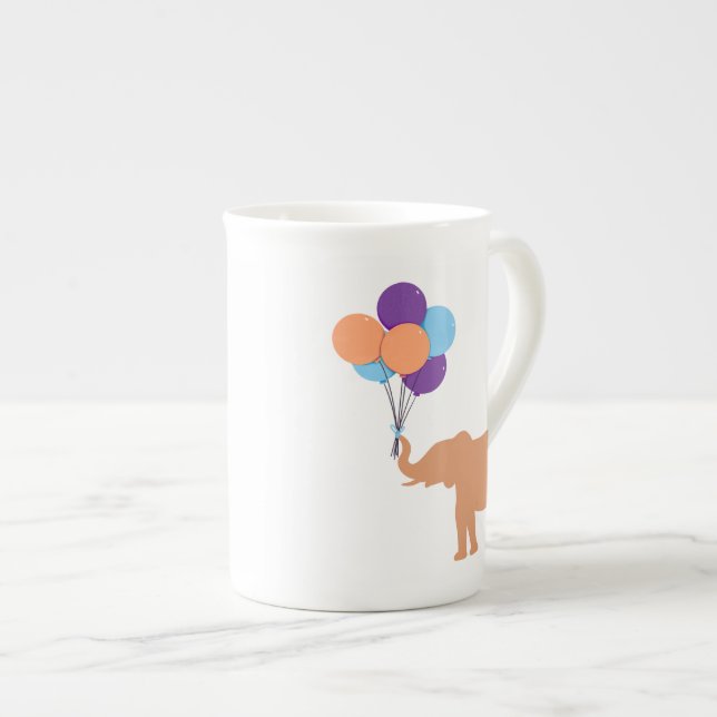 Ballong Elefant Benporslin Mugg (Framsida höger)