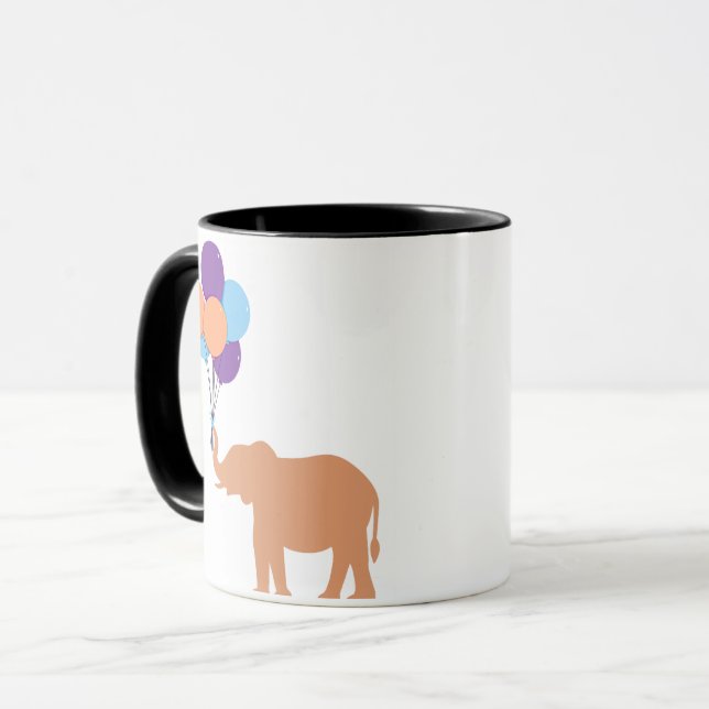 Ballong Elefant Mugg (Framsida vänster)