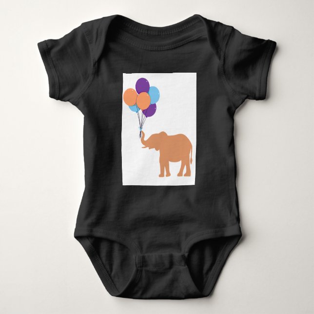 Ballong Elefant T Shirt (Framsida)
