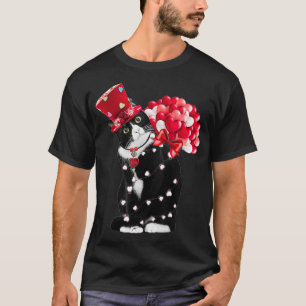 Ballong för Cute Tuxedo Valentines day-hearts fö T Shirt