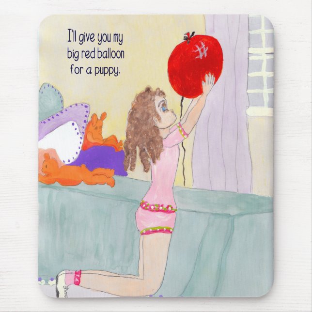 Ballong för en marionettmusknapp Hand plockade Musmatta (Framsidan)