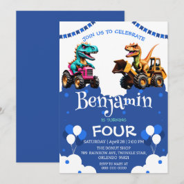 Ballong för rattfylleri för kute-dinosaurer