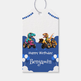 Ballong för rattfylleri för kute-dinosaurer presentetikett