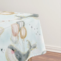 Ballong för vattenfärg, blå val under havet