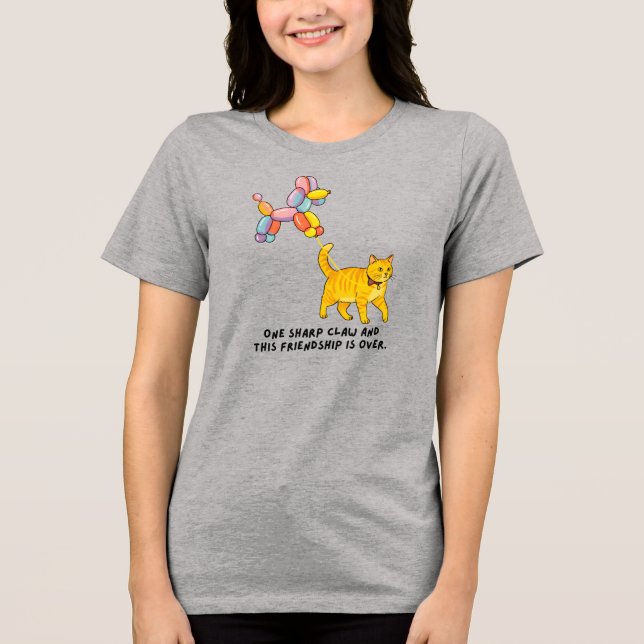 Ballong Hund och Katt Illustration  T Shirt (Framsida)