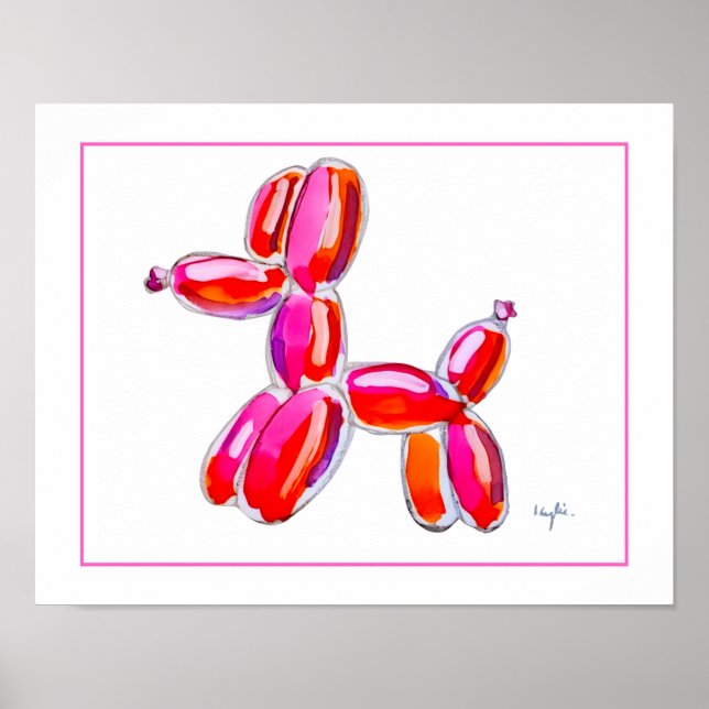 Ballong Hund Poster (Framsidan)