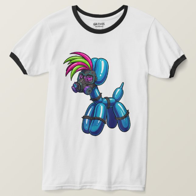 Ballong Hund Ringar T-Shirt (Design framsida)