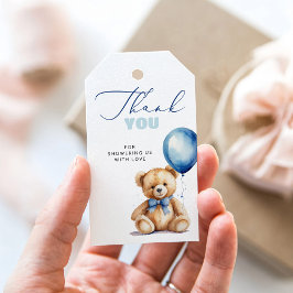 Ballong Minimalistisk Modern Bebis Shower Tack Presentetikett