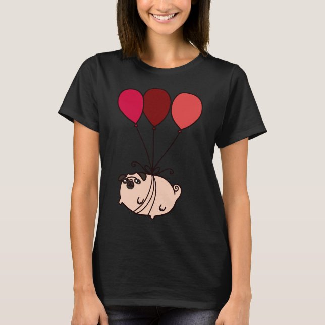 Ballong Pug Classic 300 T Shirt (Framsida)