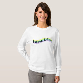 Ballongartist: Vågigt Design i Pastel Färg T Shirt