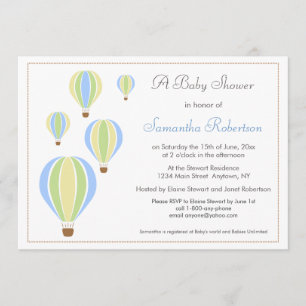 Ballongbaby showerinbjudan inbjudningar