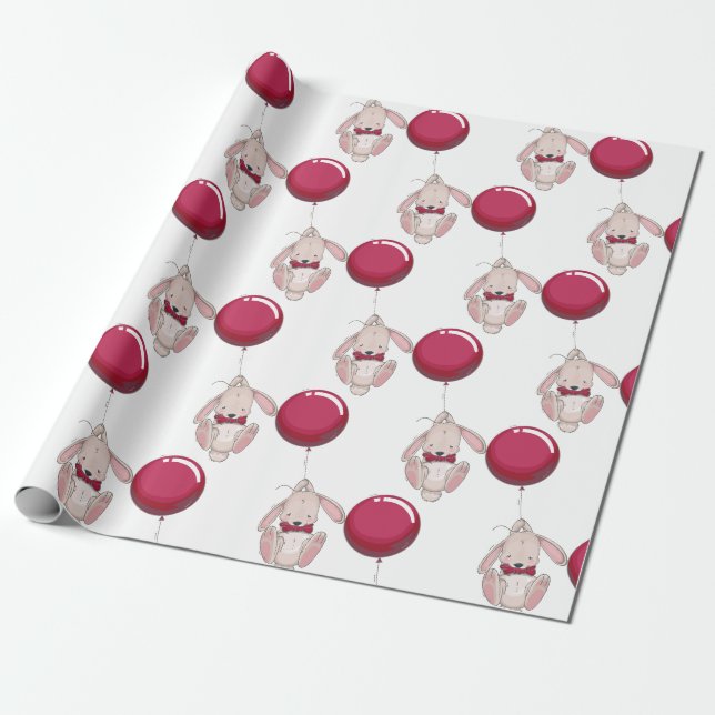 Ballongbabyskor Presentpapper (Utrullad)