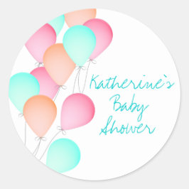 Ballongbabyskor Runt Klistermärke