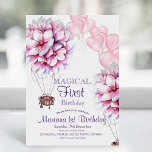 Ballongblommor Girly 1:a födelsedag Kids Party Inbjudningar<br><div class="desc">Magic rosa blomballong First Girly Birthday Bjud Dessa vackra inbjudningar har rosa blomballong,  magi och drömmar. Barns födelsedag är en speciell inbjudan på födelsedagen och inbjudan kan hjälpa till att göra en minnesvärd födelsedagsfest. "Magic Flower Flight" för en liten prinsessa.</div>