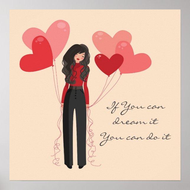 Ballongcitat drömmer om att det gör inspiration poster (Framsidan)