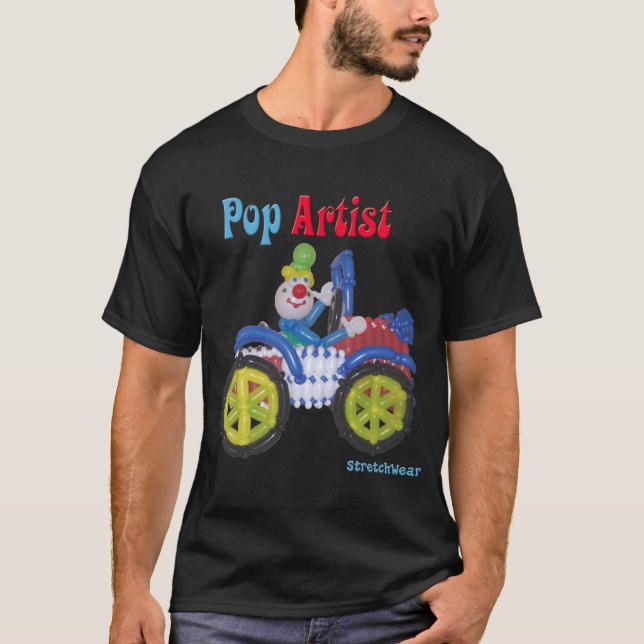 Ballongclown i konstnär för pop för tee (Framsida)